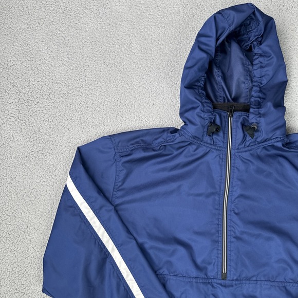 Vintage 90s Nike Windbreaker Jacket Men XL Blue 1/2 Zip Anorak Mesh Lined - Picture 9 of 16